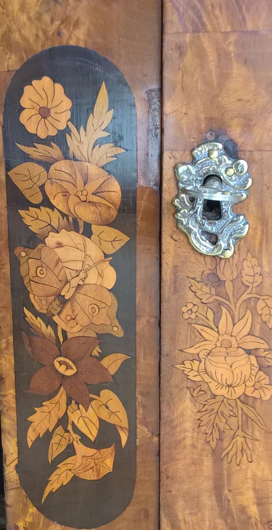 Two Mid-19th Century Metal Mounted Walnut and Marquetry Pier Cabinets For Sale 2
