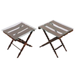 Two Mid-19th Century Rosewood Tray Stands