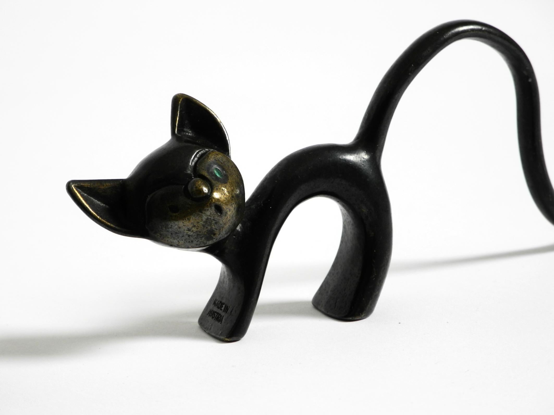 Zwei Messingkatzen aus der Mitte des Jahrhunderts als Ringhalter von Walter Bosse für Herta Baller im Angebot 7