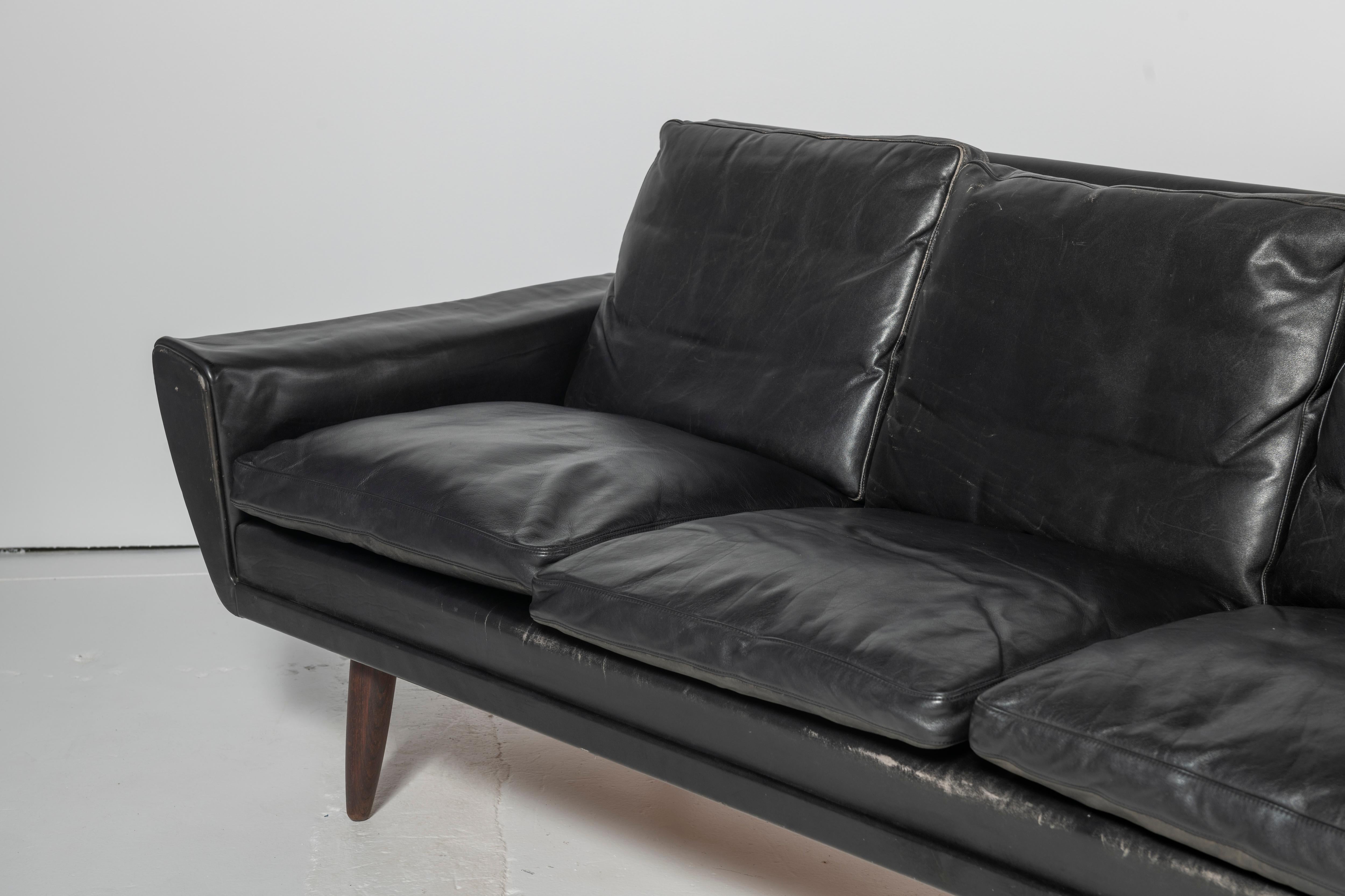 Two Georg Thams Mid-Century Danish Leather Sofas For Sale 2