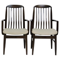 Two Midcentury Danish Modern Walnut Benny Linden BL10A Sanne Dining Chairs