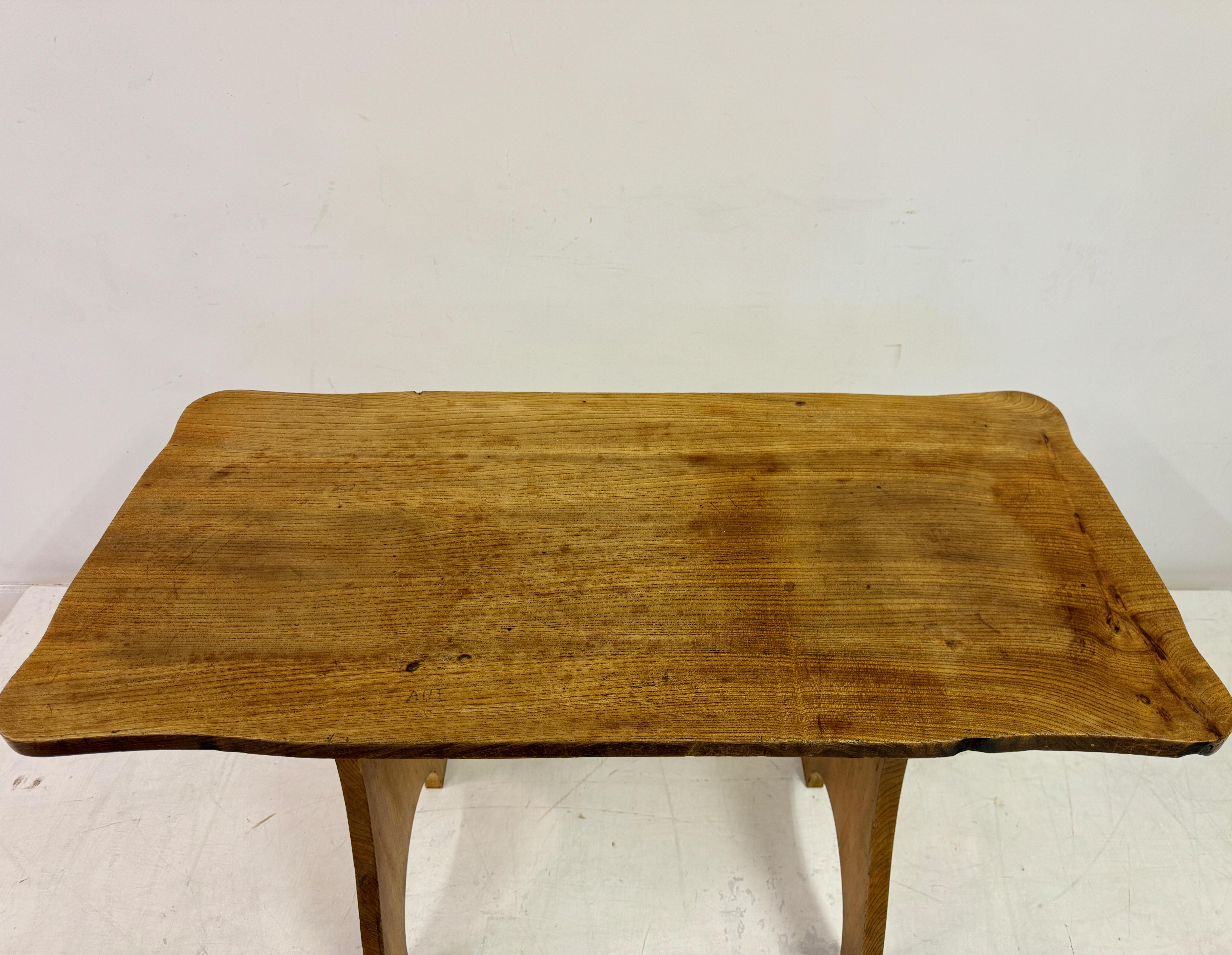 Two Mid-Century Elm Arts and Crafts Style Tables or Desks For Sale 5