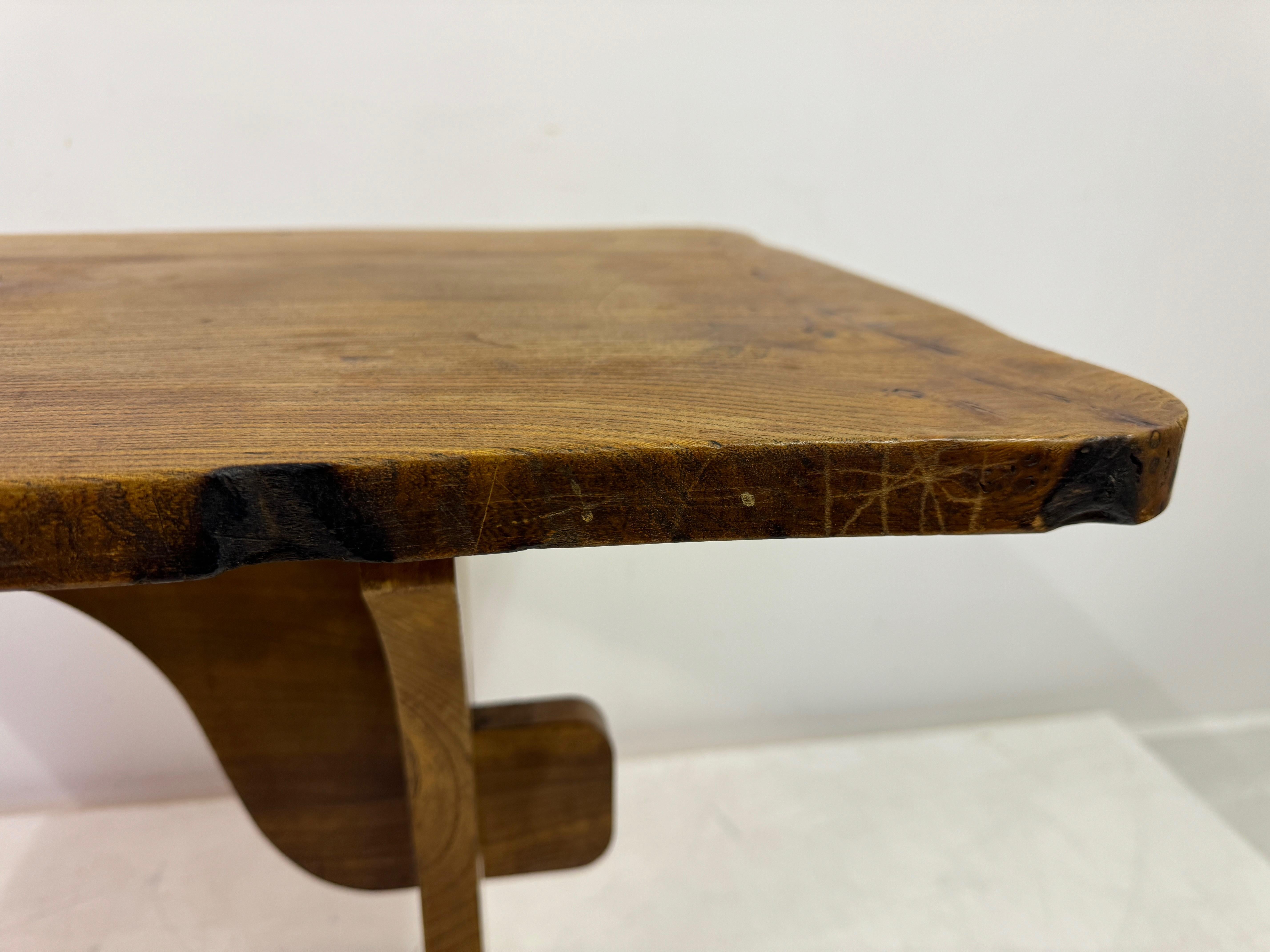 Two Mid-Century Elm Arts and Crafts Style Tables or Desks For Sale 7