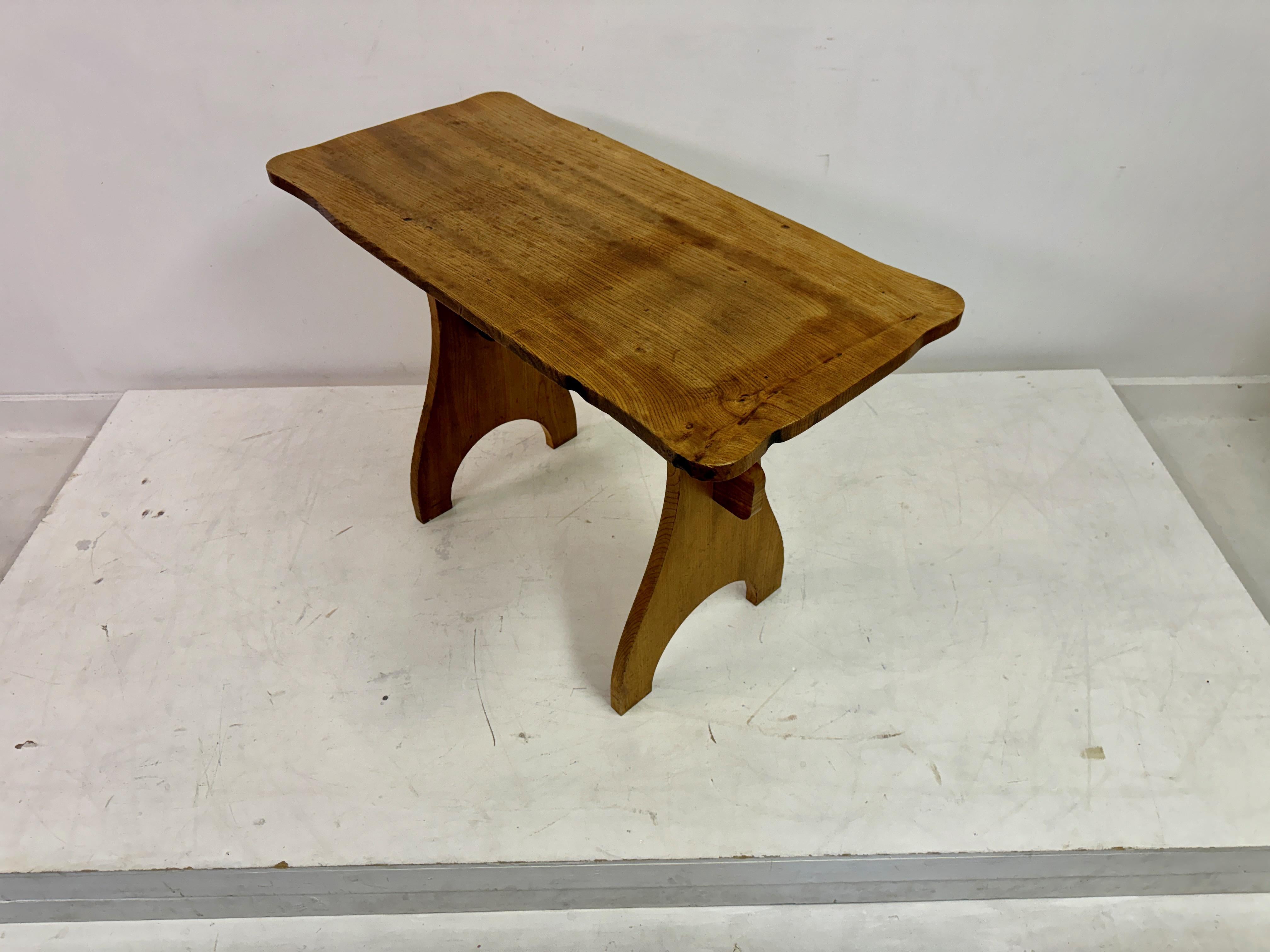 Two Mid-Century Elm Arts and Crafts Style Tables or Desks For Sale 11