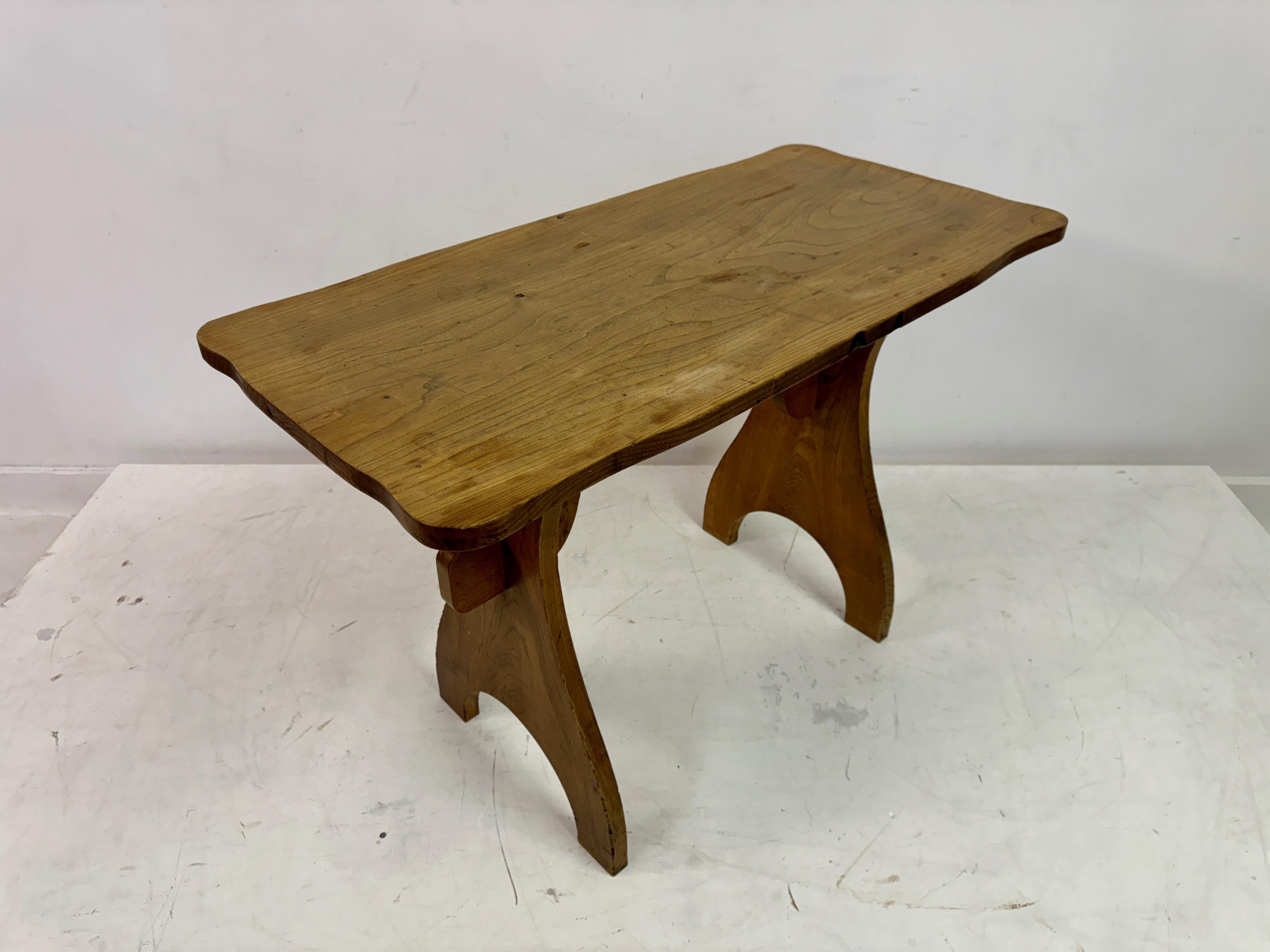 Two Mid-Century Elm Arts and Crafts Style Tables or Desks For Sale 2