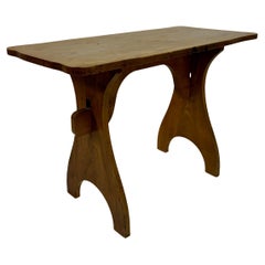 Retro Two Mid-Century Elm Arts and Crafts Style Tables or Desks