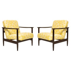 Two Mid Century GFM-142 Armchairs, Be Bop A Lula Jacquard, E. Homa, Europe, 1960