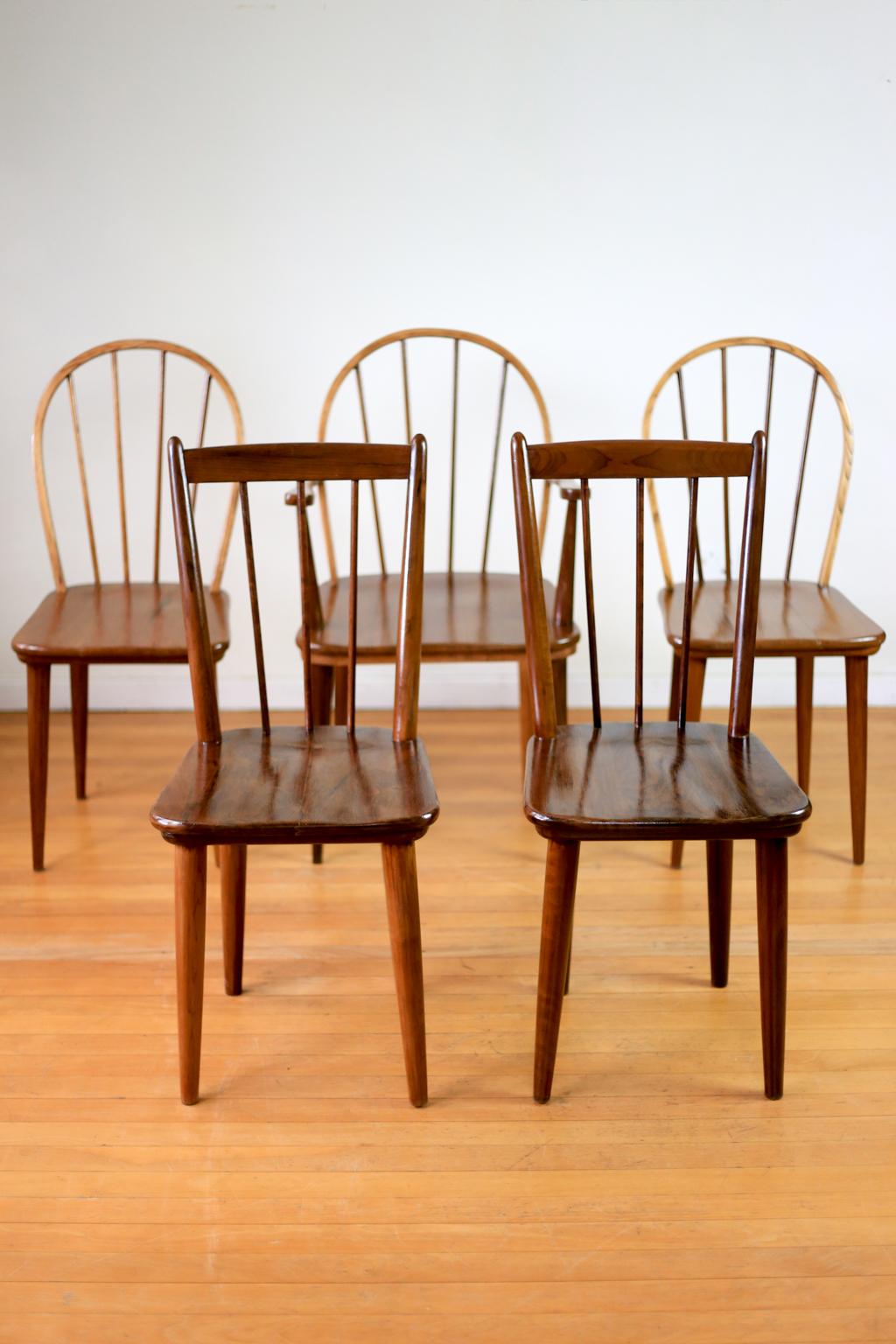 Two Mid Century 'Karin' Dining Chairs by E.E. Meyer for Binnehuis, South Africa For Sale 4