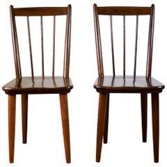 Two Mid Century 'Karin' Dining Chairs by E.E. Meyer for Binnehuis, South Africa