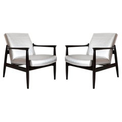 Dos Sillones GFM 64 de Piel de Piña Metalizada de Mediano Siglo, Homa, Europa, 1960