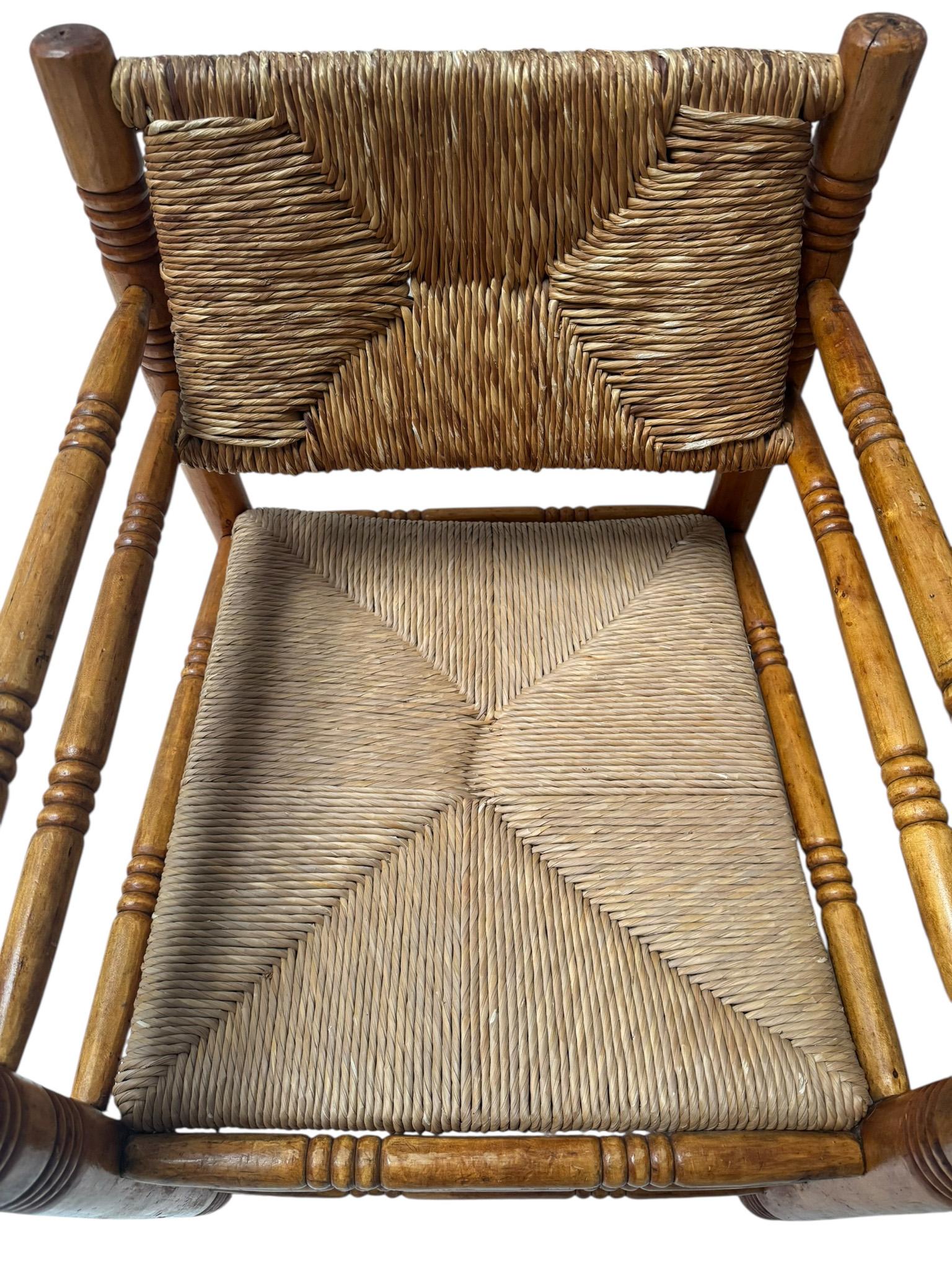 Two Mid-Century Modern Audoux-Minet Style Armchairs, 1950s im Angebot 3