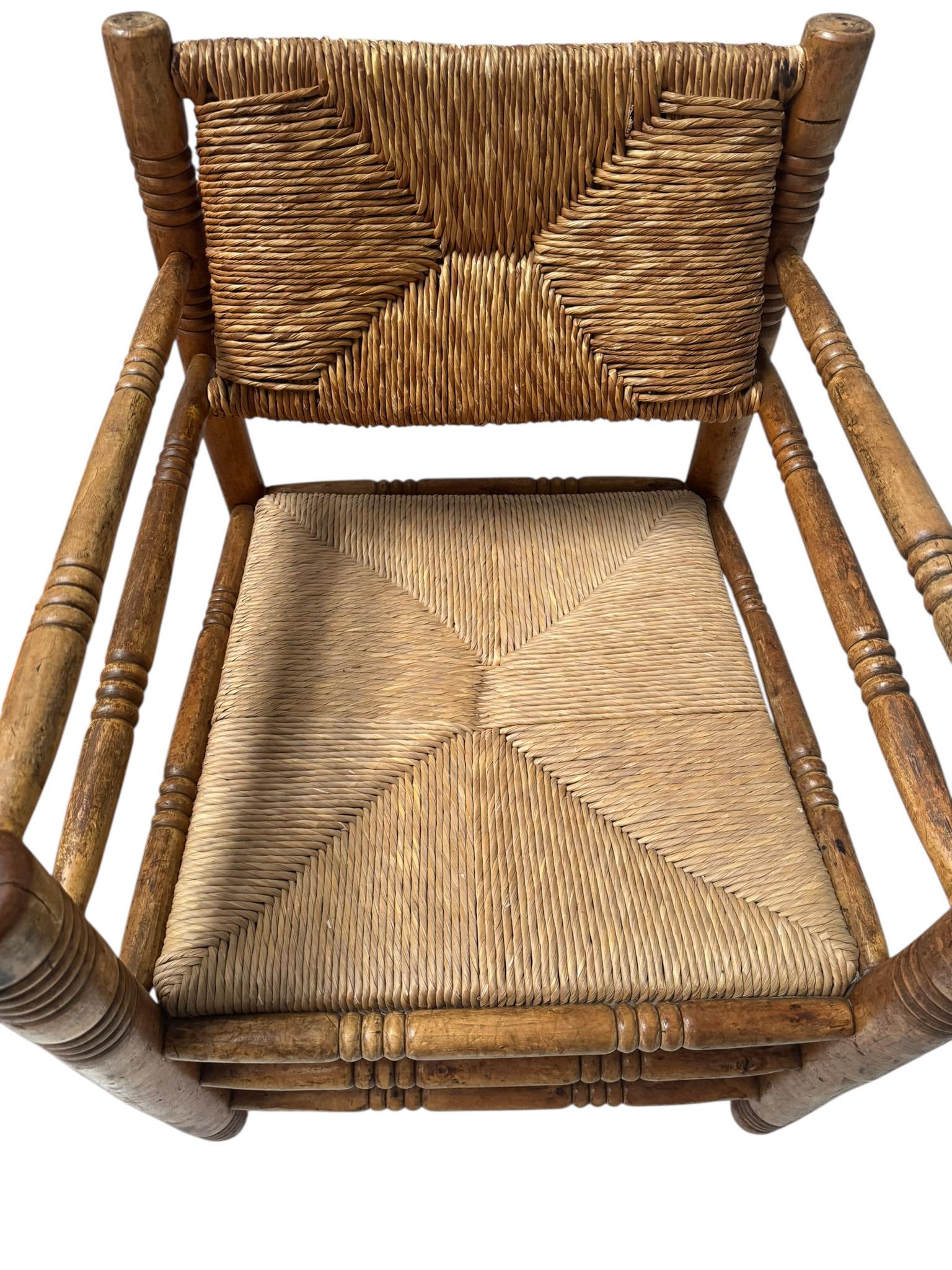 Two Mid-Century Modern Audoux-Minet Style Armchairs, 1950s im Angebot 4