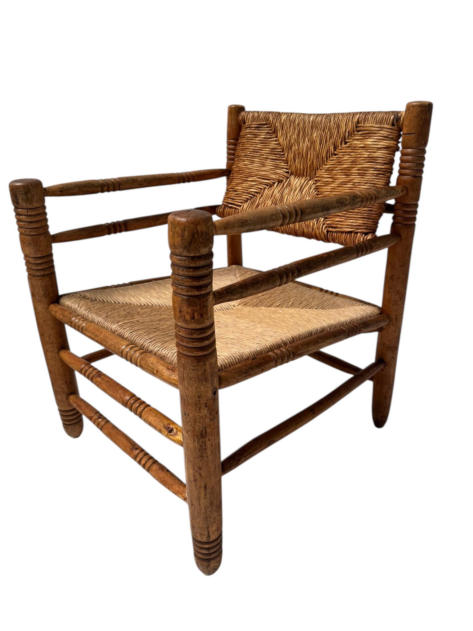 Two Mid-Century Modern Audoux-Minet Style Armchairs, 1950s im Angebot 5