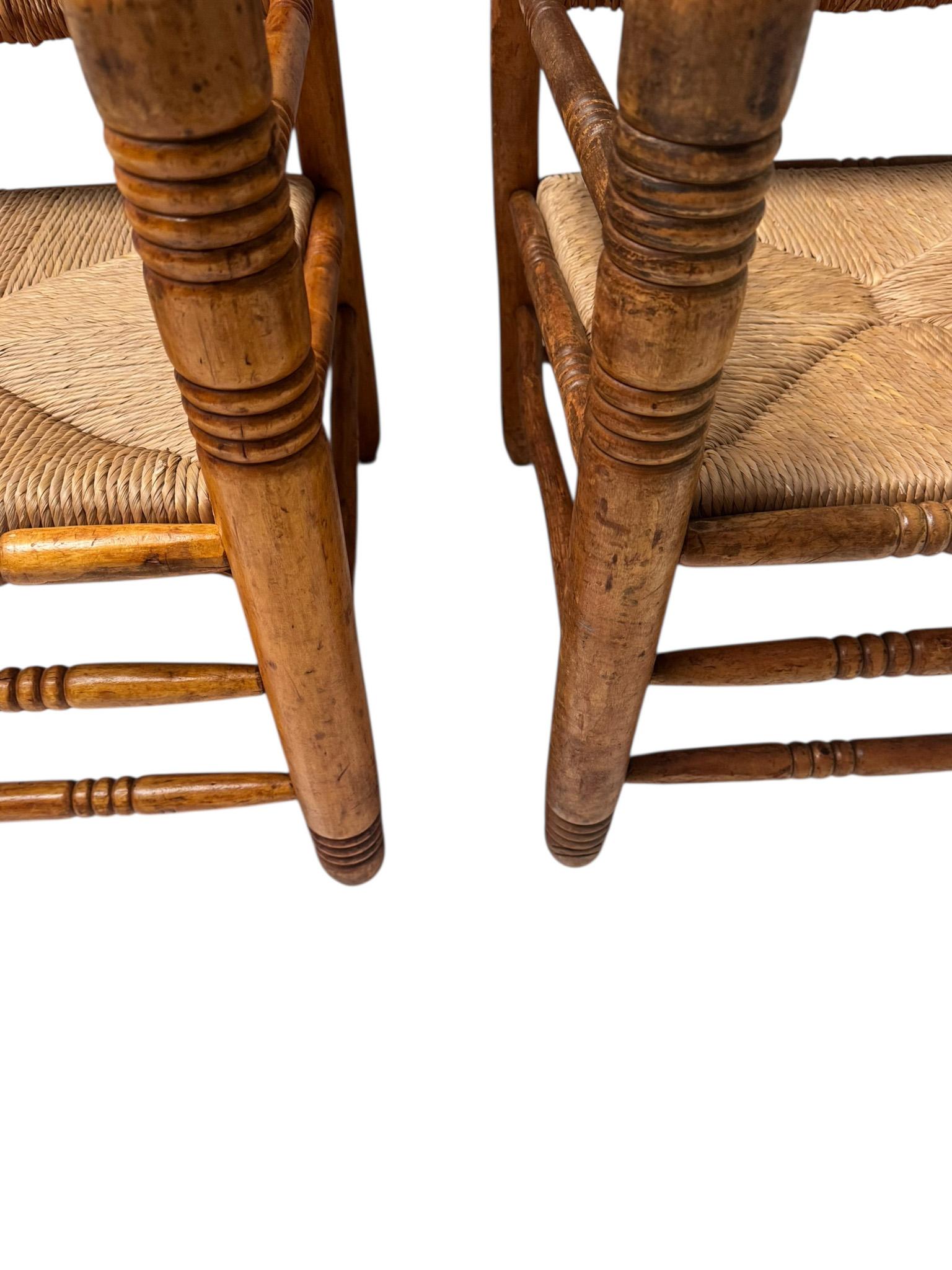 Two Mid-Century Modern Audoux-Minet Style Armchairs, 1950s im Angebot 7