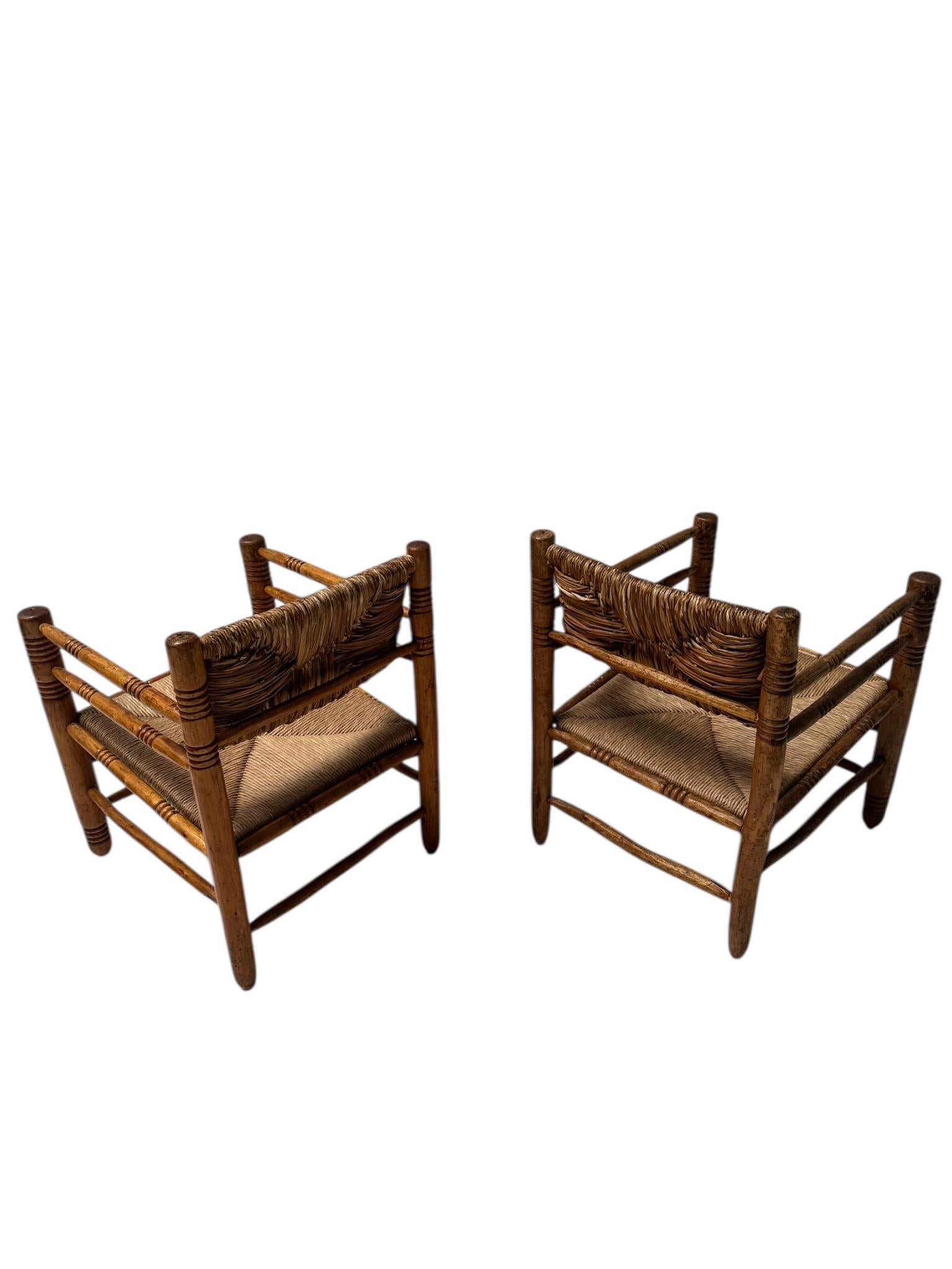 Two Mid-Century Modern Audoux-Minet Style Armchairs, 1950s im Zustand „Gut“ im Angebot in Amsterdam, NL