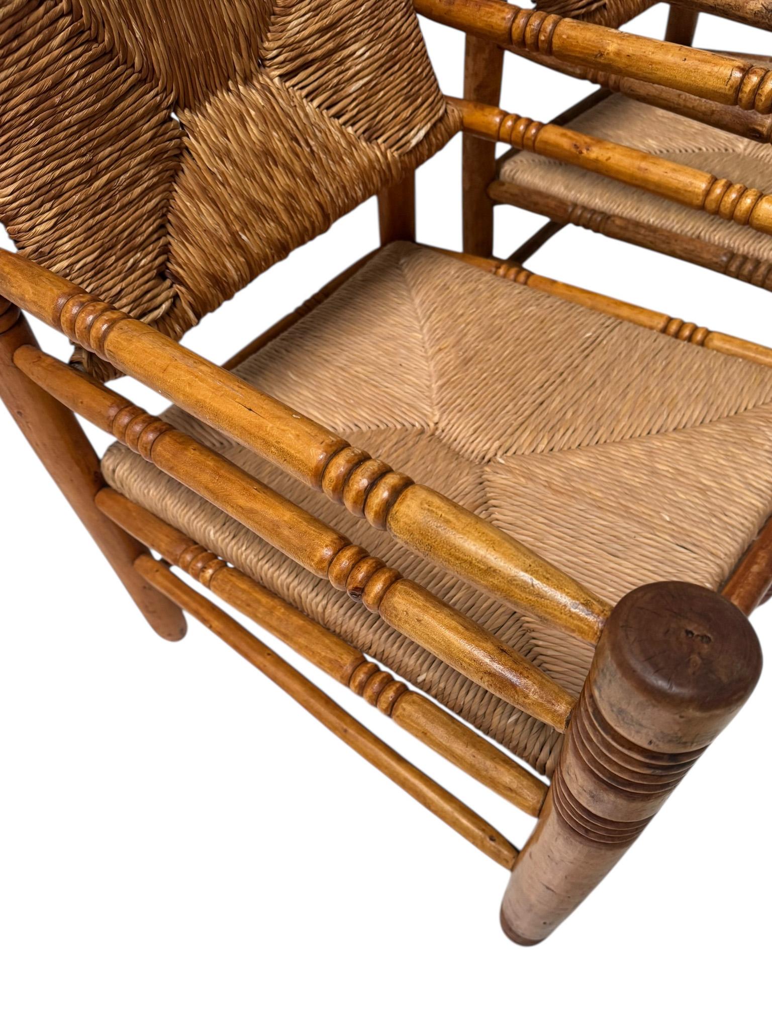 Two Mid-Century Modern Audoux-Minet Style Armchairs, 1950s im Angebot 1