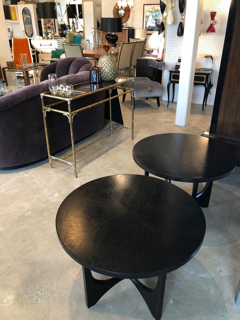 Two Mid Century Modern Broyhill Brasilia Wood Side Or