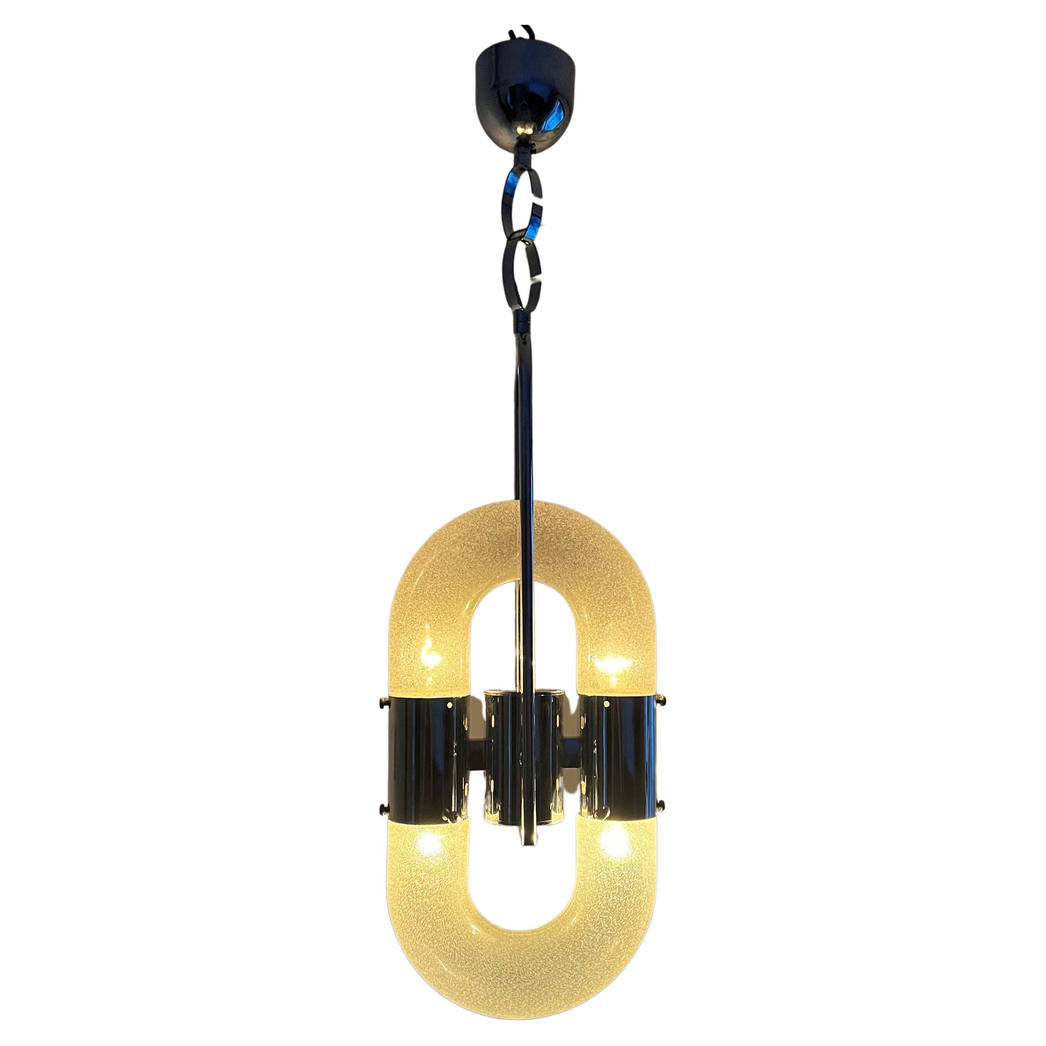 Two Mid-Century Modern Chandelier by Aldo Nason for Mazzega, Murano ca. 1968 For Sale