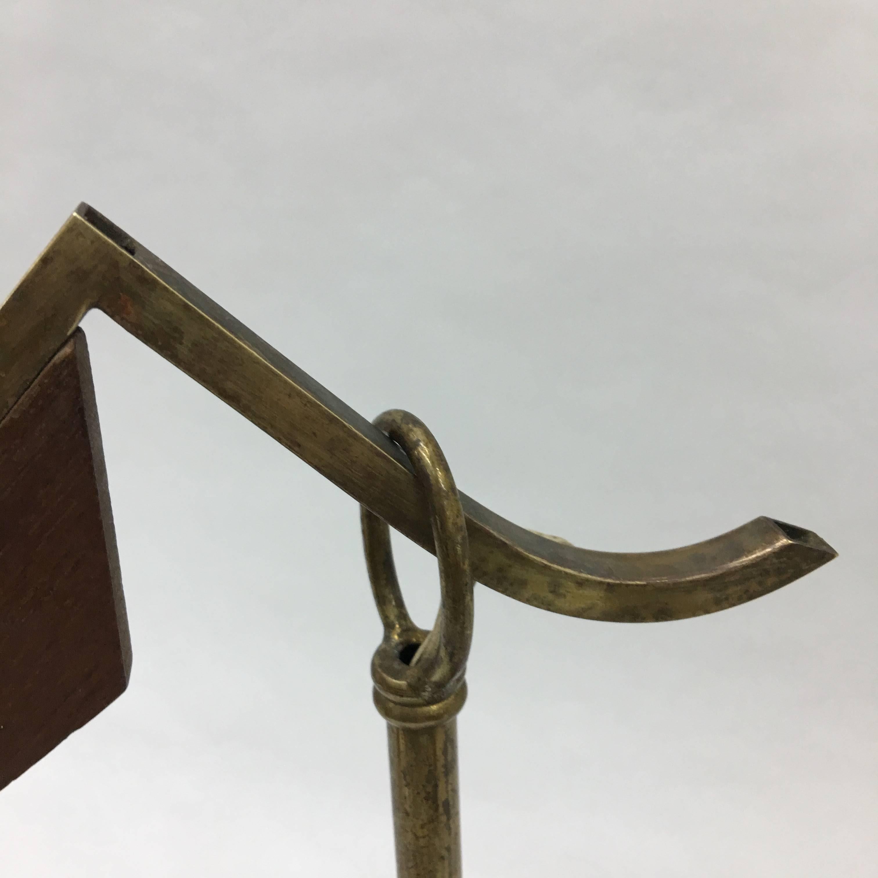 20th Century Two 1950s Mid-Century Modern Italian Teak, Brass and White Glass Wall Sconces For Sale