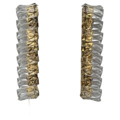 Two Mid-Century Modern Murano Glass Wall Lights or Sconces, 1960s