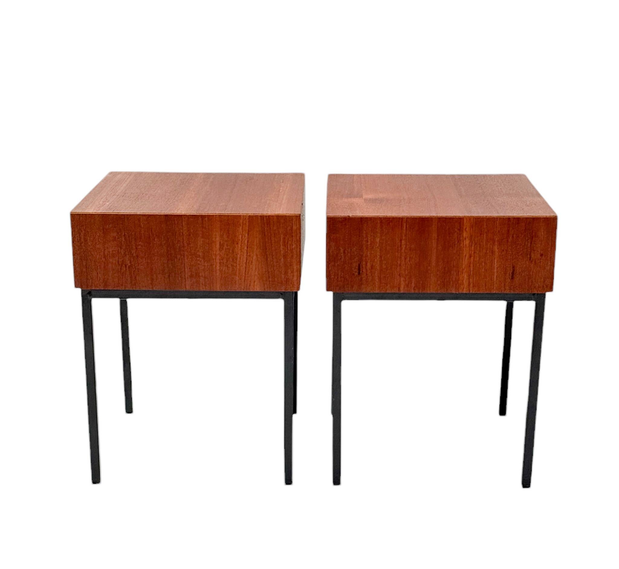 Mid-20th Century Two Mid-Century Modern Nightstands or Bedside Tables, 1960s