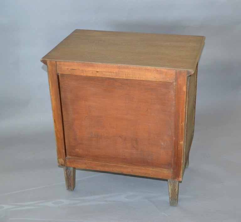 Two MidCentury Modern Oak Nightstands Bedside Tables Cerused Finish