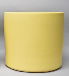 Two Large Mid-Century Modern Pottery Planters Yellow Gainey, USA, 15" and 13"