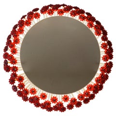 Two Mid-Century Modern Round Mirror by Emil Stejnar for Rupert Nikoll, Austria