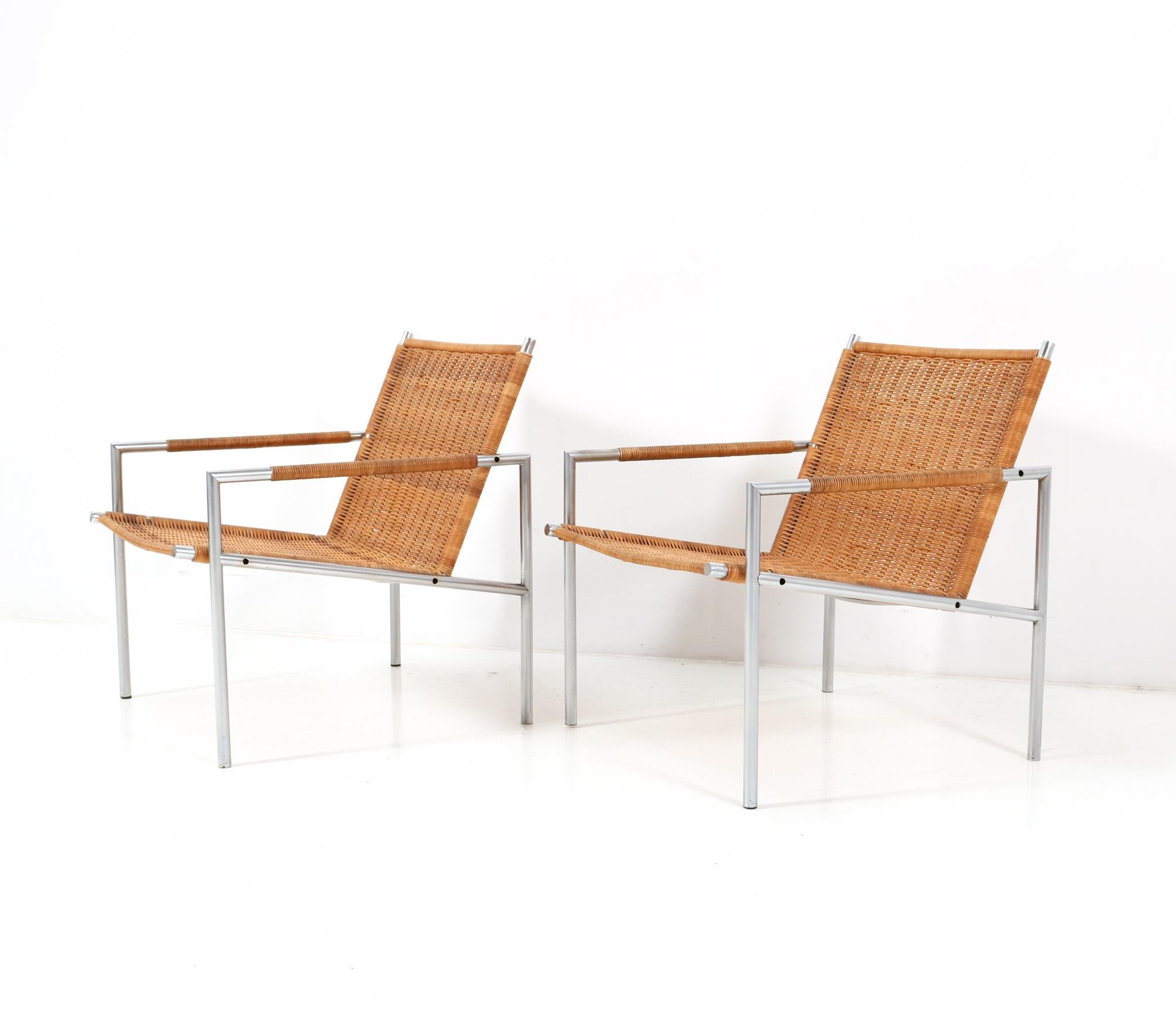 Two Mid-Century Modern SZ01 Lounge Chairs by Martin Visser for 'T Spectrum In Good Condition In Amsterdam, NL