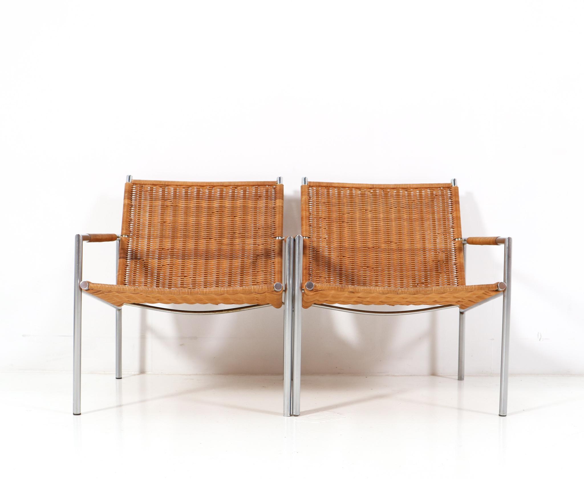 Two Mid-Century Modern SZ01 Lounge Chairs by Martin Visser for 'T Spectrum 1