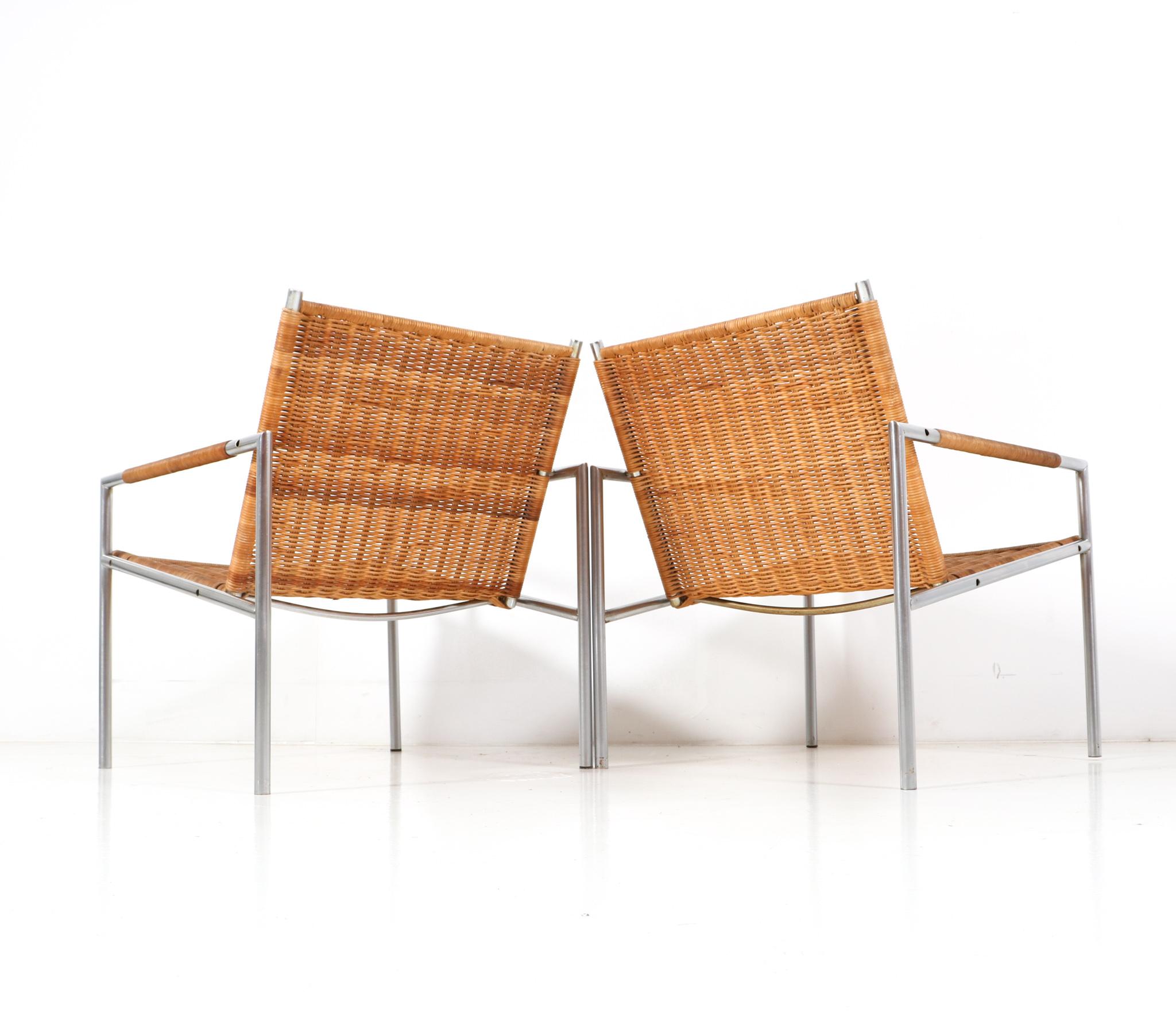 Two Mid-Century Modern SZ01 Lounge Chairs by Martin Visser for 'T Spectrum 2