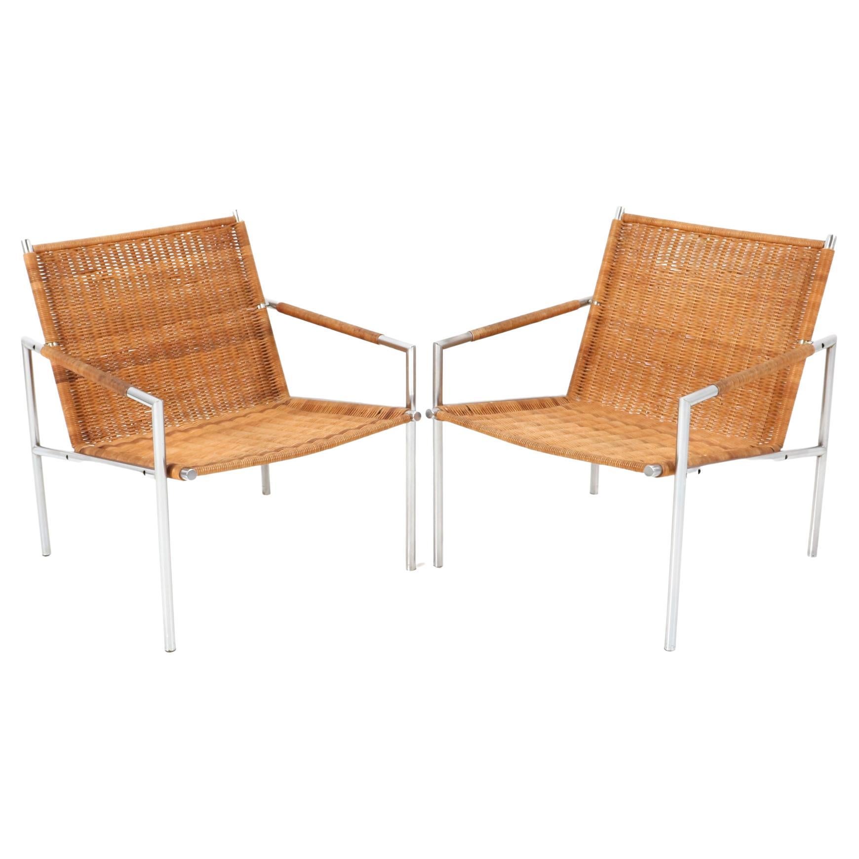 Two Mid-Century Modern SZ01 Lounge Chairs by Martin Visser for 'T Spectrum