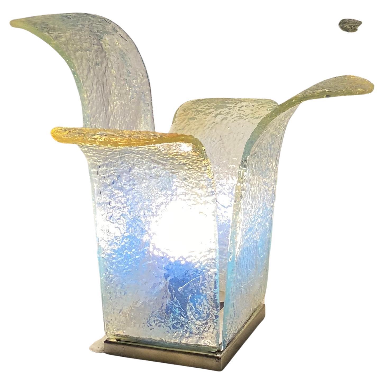 Two Mid-Century Modern Table Lamps by Carlo Nason for Mazzega in Murano Glass For Sale