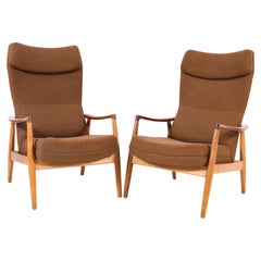 Two Mid-Century Modern Tove Lounge Chairs by Arnold Madsen & Henry Schubell