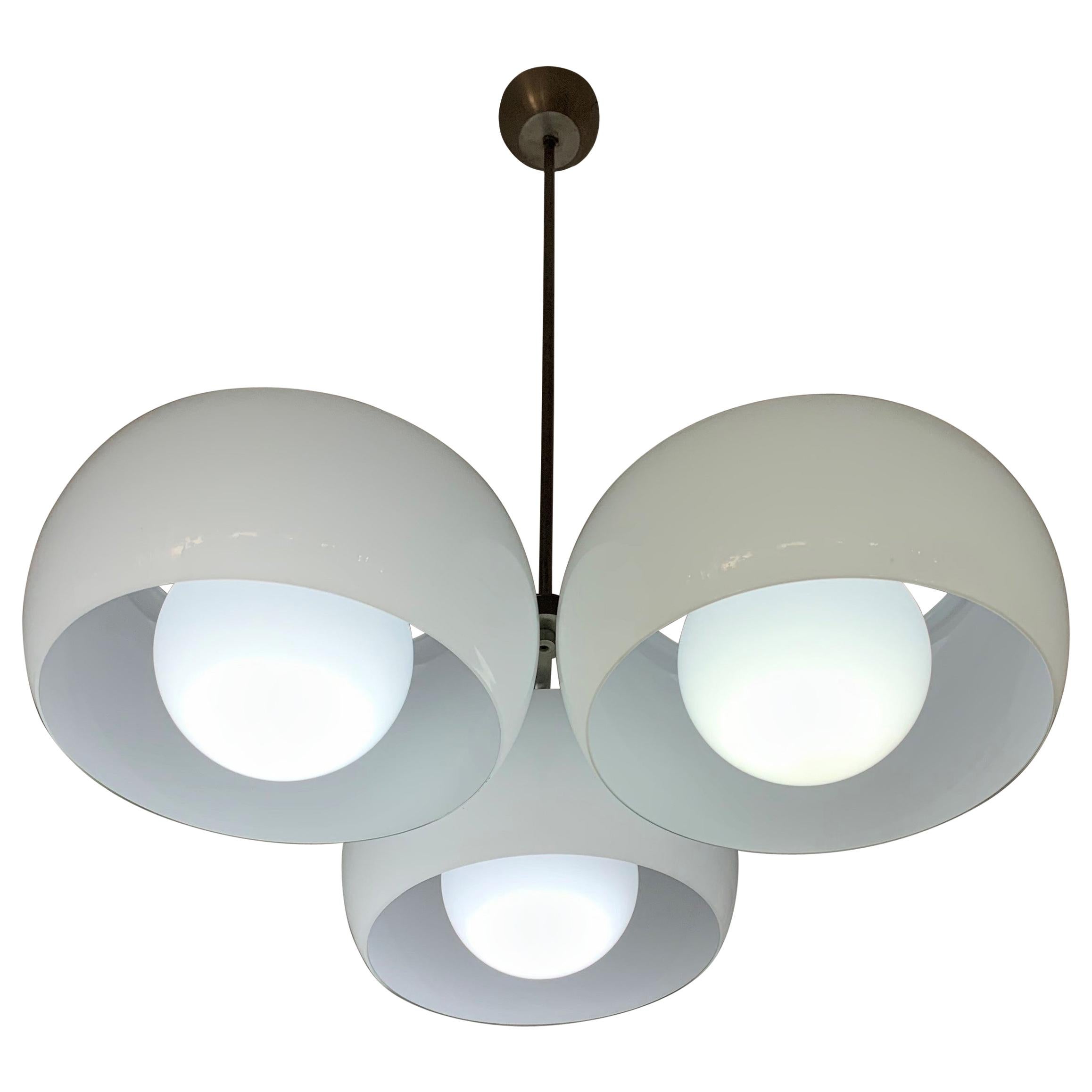Two Mid-Century Modern "TriClinio" Chandelier by Vico Magistretti for Artemide