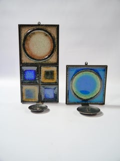 Two Mid-Century Modern Wall Candleholders by Konrad Galaaen, Norway 1960s
