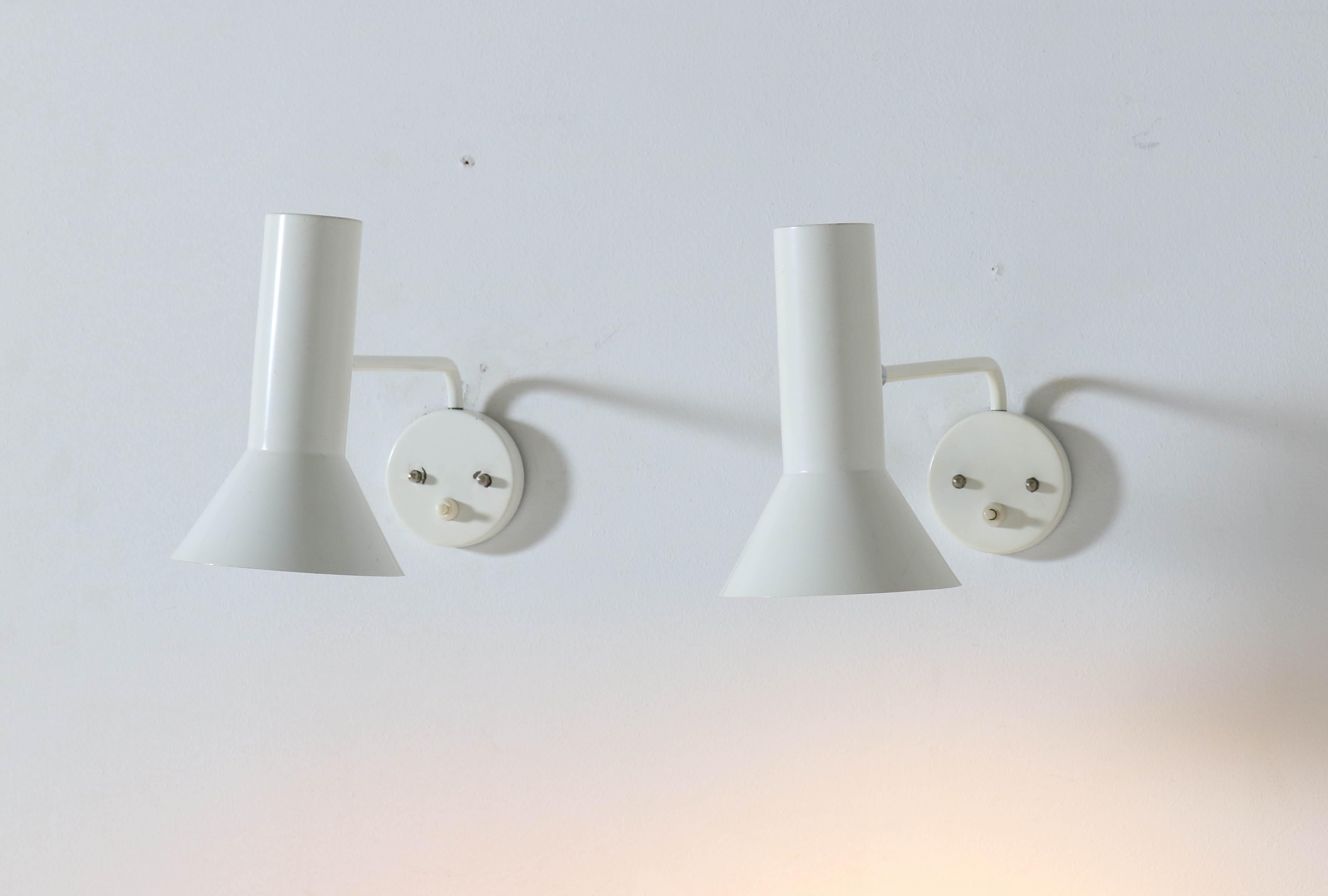 Two Mid-Century Modern Wall Lights or Sconces by RAAK, Amsterdam, 1960s 1