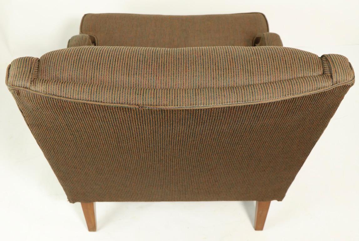 Two Mid Century  Mr. & Mrs. Club Lounge Chairs Attributed to Gimson Slater For Sale 4