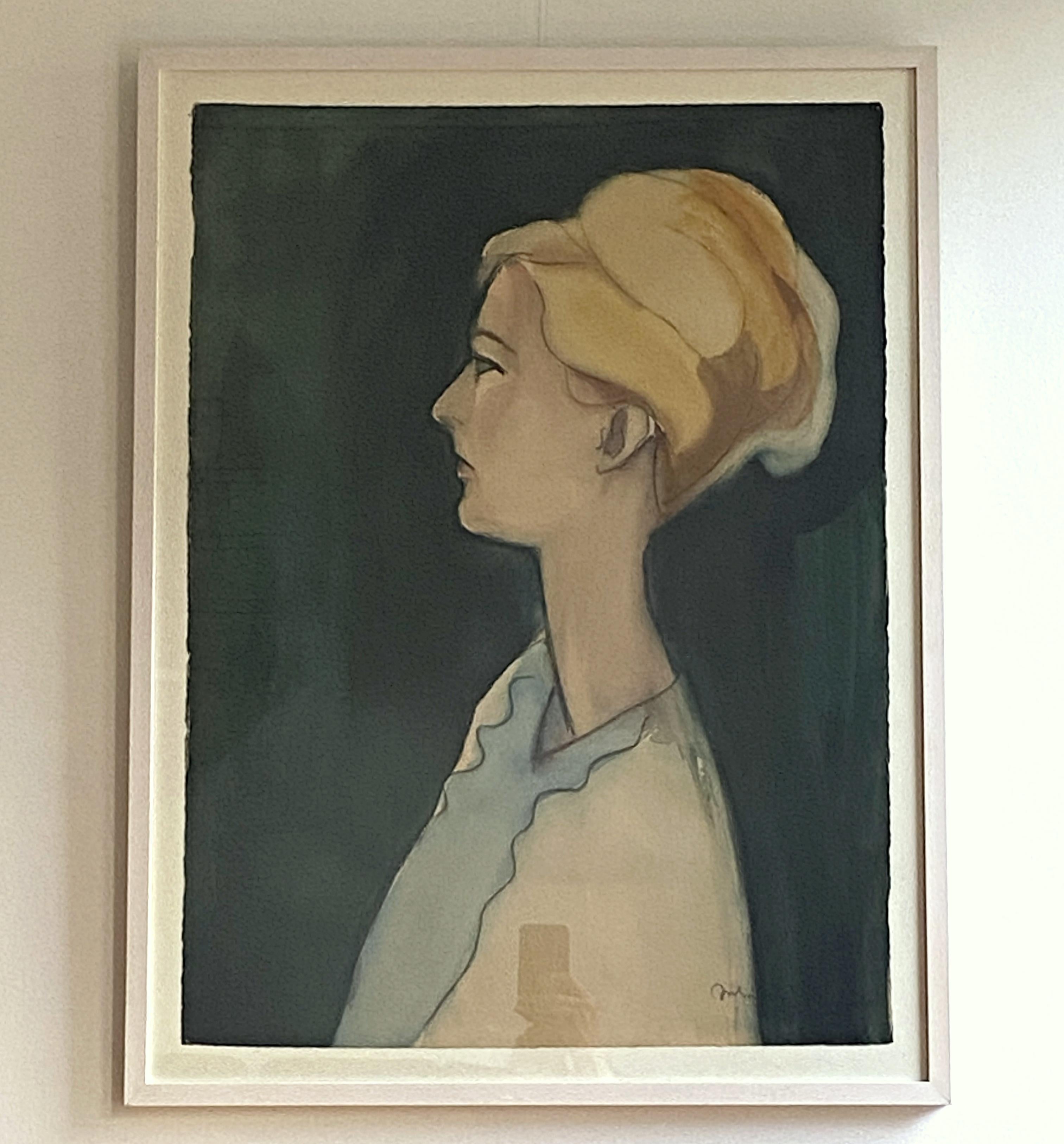 Two Mid Century Portraits Framed of Artist Uta Majmudra in the 1960s 3