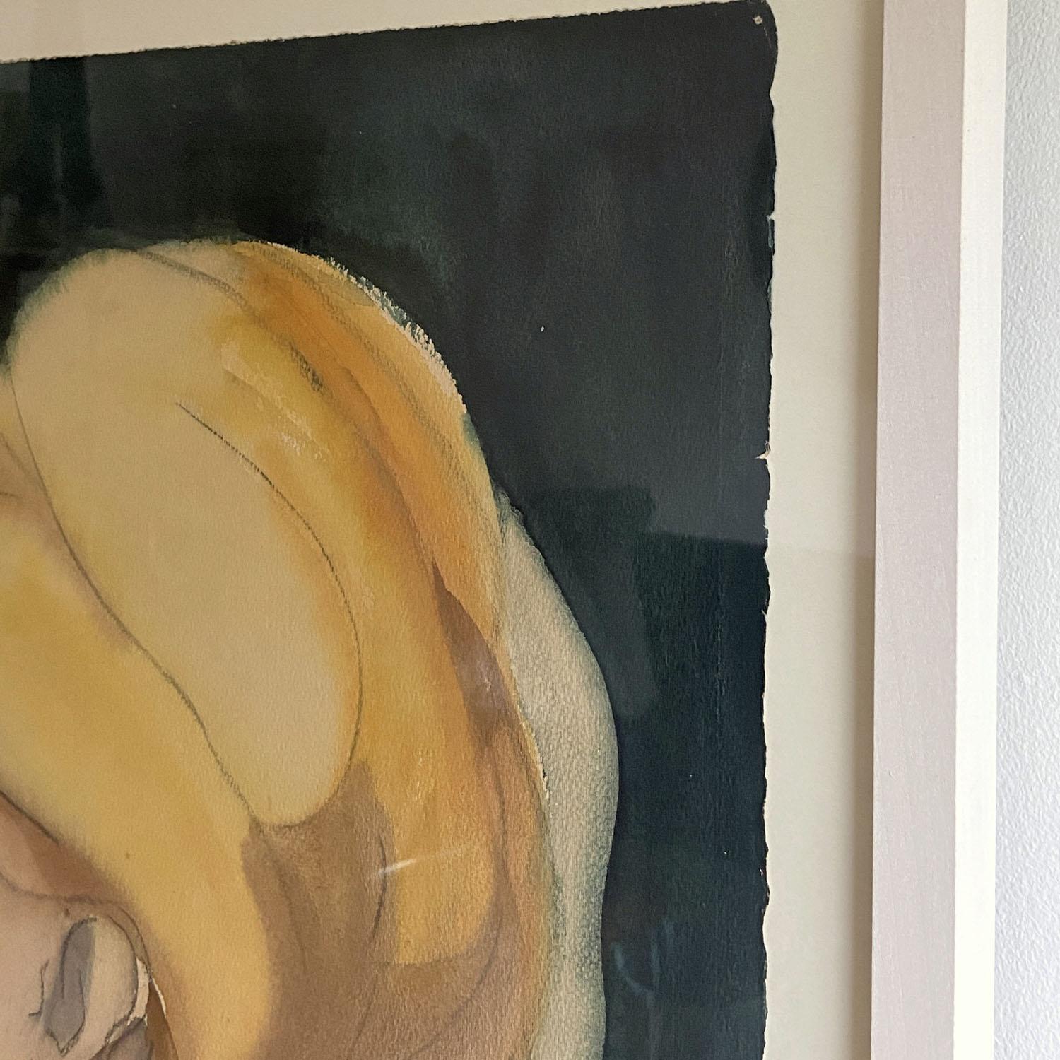 Two Mid Century Portraits Framed of Artist Uta Majmudra in the 1960s 6