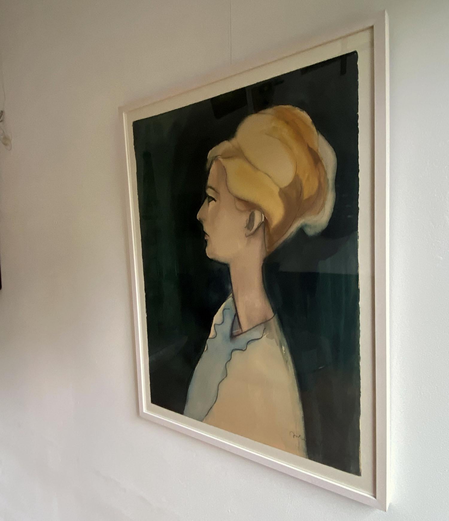 Two Mid Century Portraits Framed of Artist Uta Majmudra in the 1960s 7