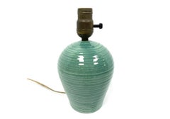 Two Colorful Mid Century Pottery Table Lamps