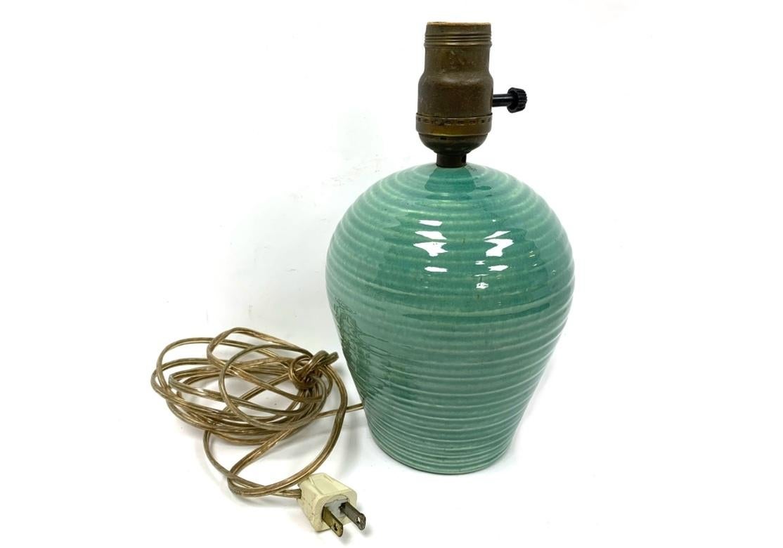 Dos lámparas de sobremesa de cerámica de mediados de siglo Glaseado en venta