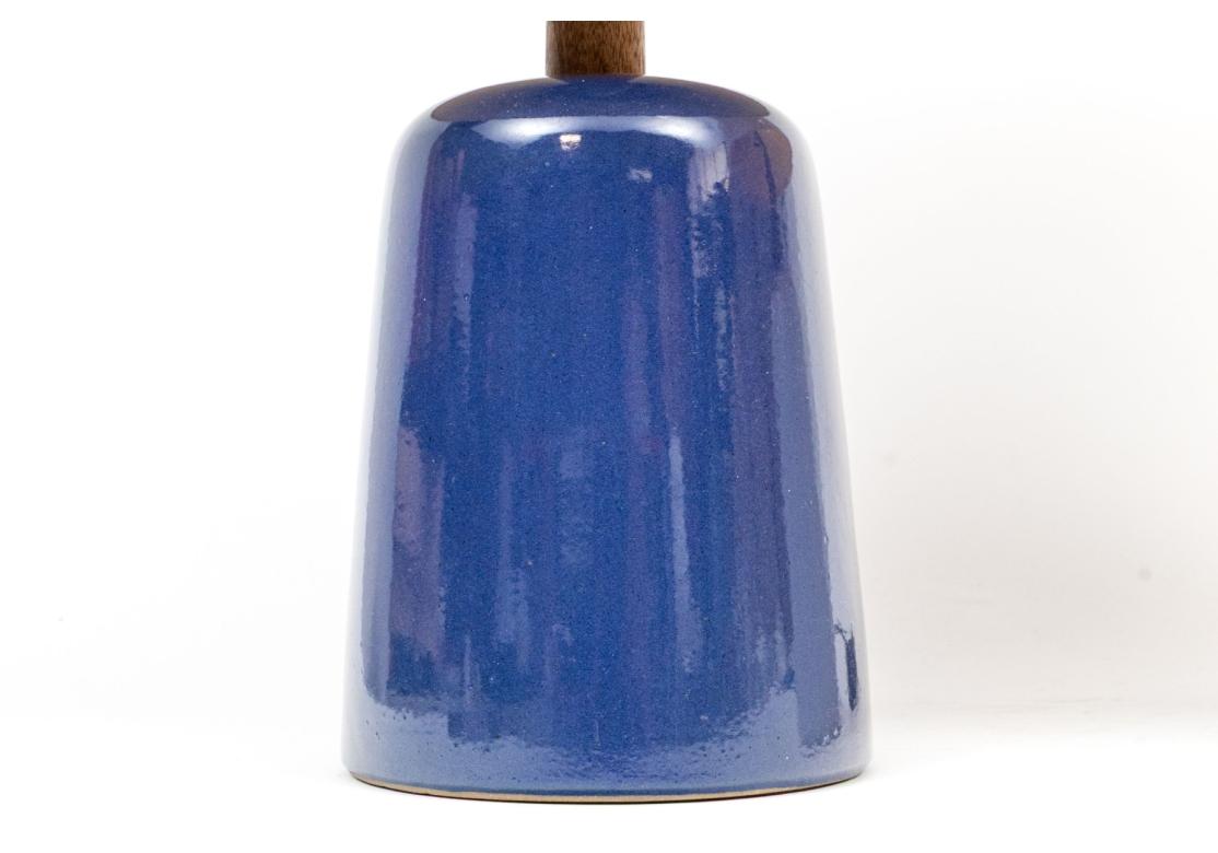 Mid-Century Modern Deux lampes de table en céramique Martz signées du milieu du siècle en vente