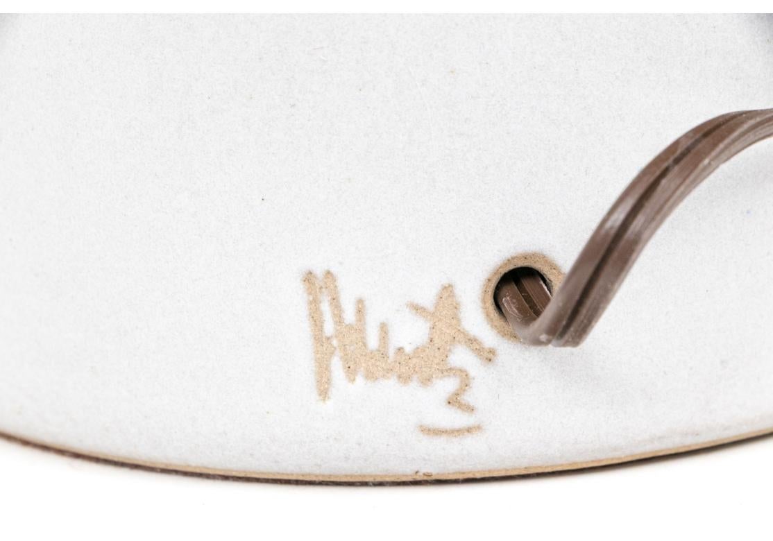 Fait main Deux lampes de table en céramique Martz signées du milieu du siècle en vente