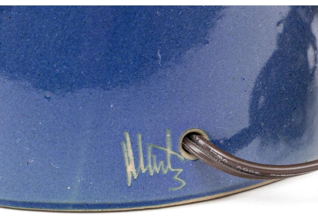 Deux lampes de table en céramique Martz signées du milieu du siècle en vente 1