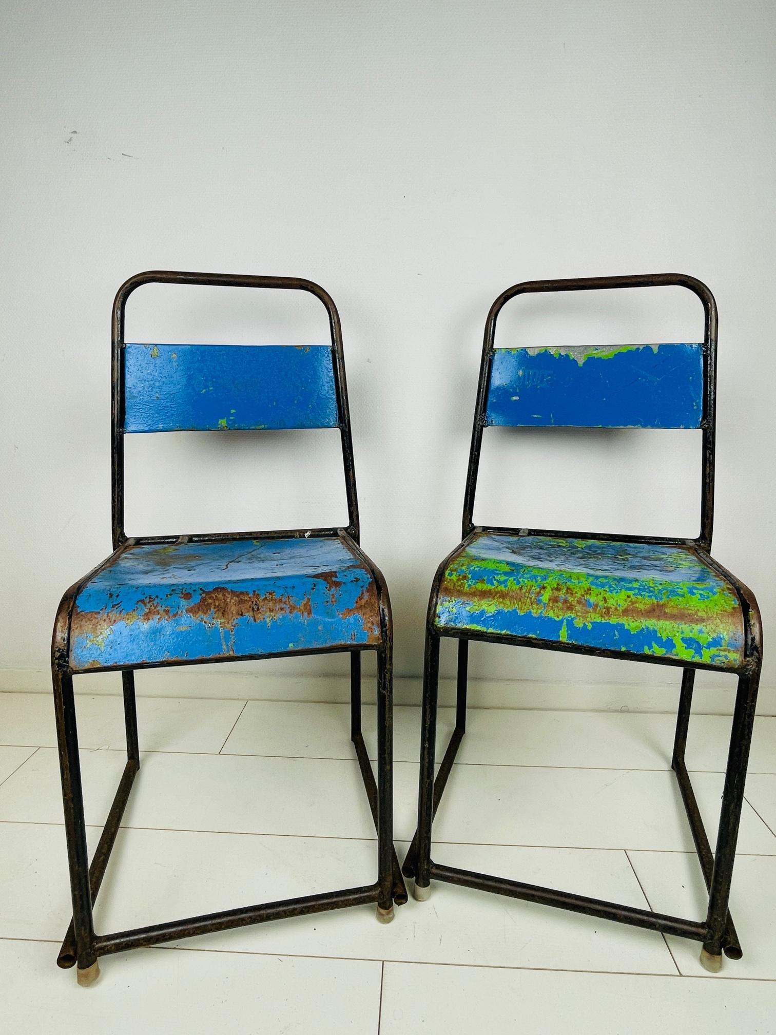 Two beautiful and colourfull outdoor chairs. These chairs are a lust for the aye and perfect for every home, garden, bar of ... beachclub. These chairs just look magnificent in every indoor or outdoor 'interior'. Just imagine sitting on these chairs