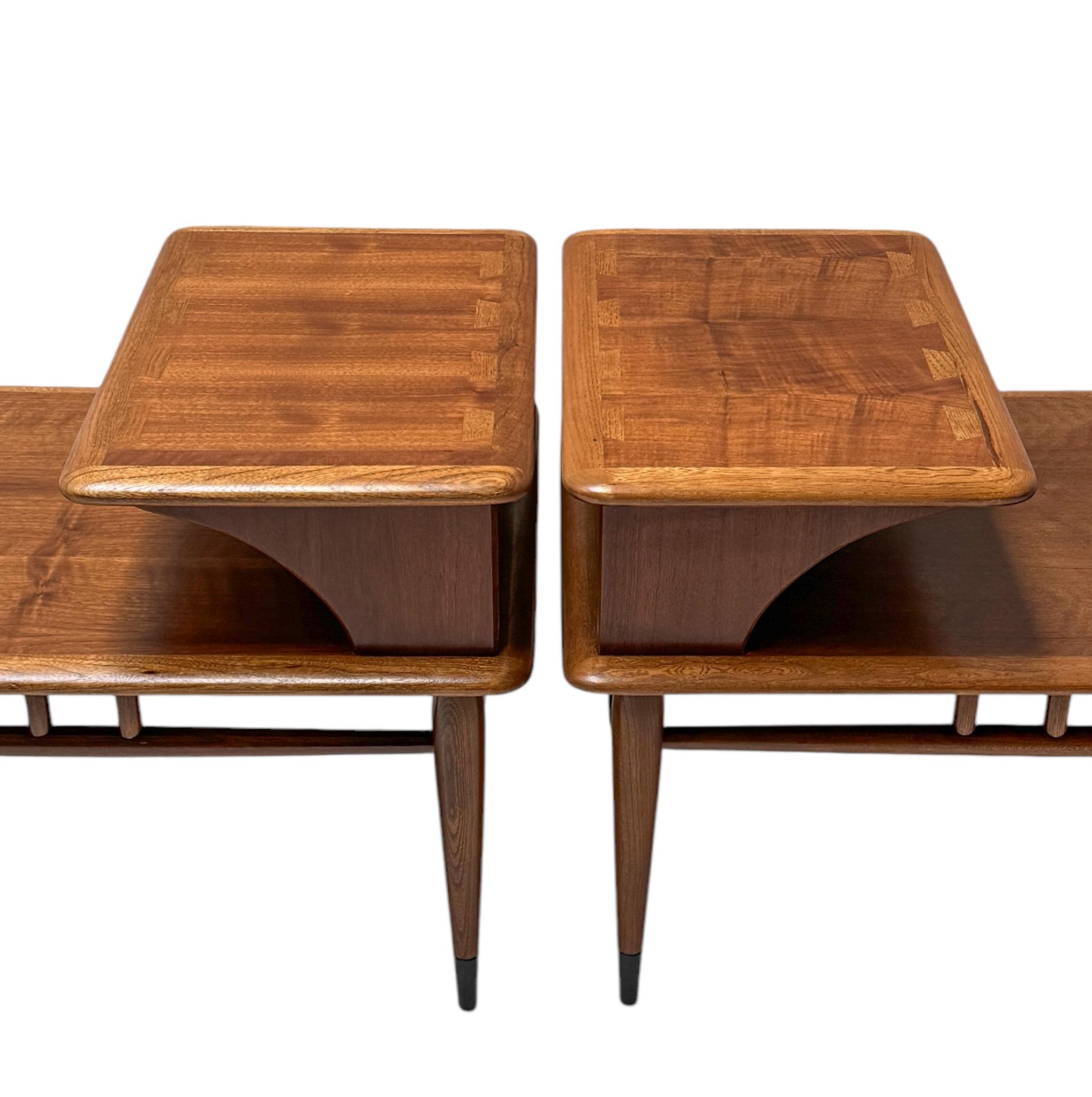 Two Mid-Century  Step End Tables by Andre Bus for Lane Acclaim Furniture, 1950s 3