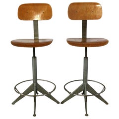 Two Midcentury Industrial Architect Chairs Friso Kramer Style Price Per Item