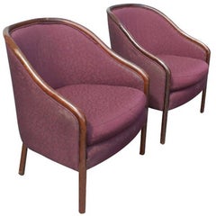 Retro Pair Ward Bennett Brickel Banker Chairs